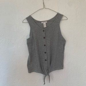 Gray Tank with Buttons